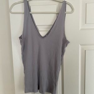 Express Ribbed V Neck Tank